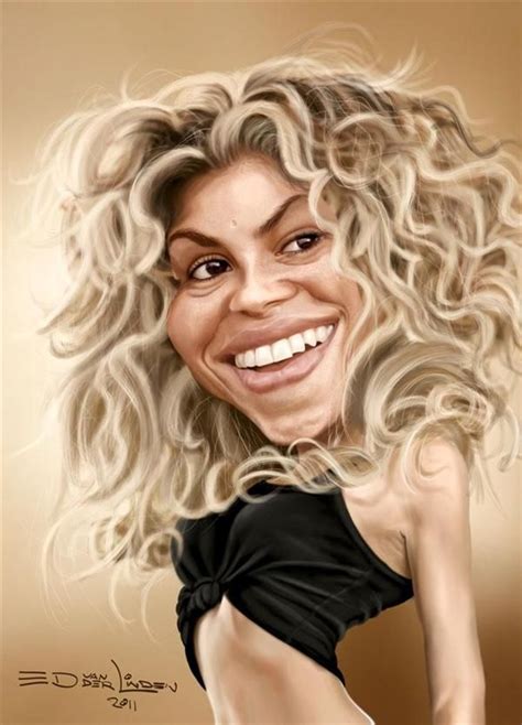 Celebrities Caricature Shakira By Ed Van Der Linden