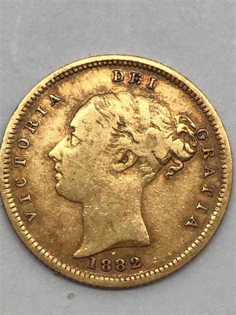Very Rare 1882 Gold Half Sovereign Lot 1012186 Allbids