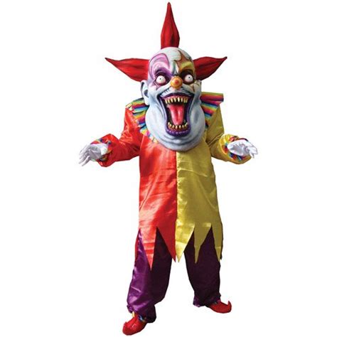 Evil Clown Mens Halloween Fancy Dress Costume For Adult One Size