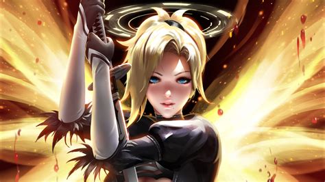 2560x1440 Mercy Overwatch Fantasy Art 5k 1440p Resolution Hd 4k