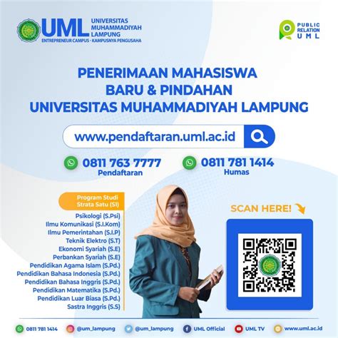 Penerimaan Mahasiswa Baru And Pindahan Uml Universitas Muhammadiyah Lampung