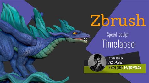 Zbrush 2020 Dragon Modeling Speed 3d Sculpt Timelapse By Starkstefen