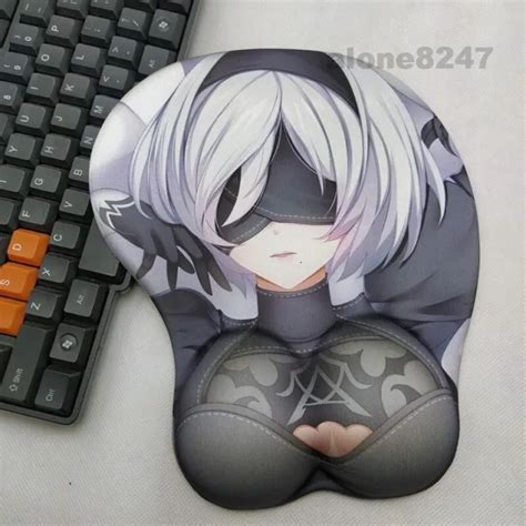 2b Nier Automata Yorha No 2 Type B Anime 3d Silicon Mouse Pad Mat Wrist Rest 24 22 99 Picclick