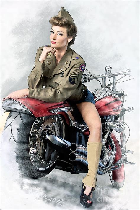 Pin Up Biker Photograph By Mad Art And Circus