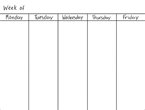 Free Fillable Weekly Calendar Template Pdf