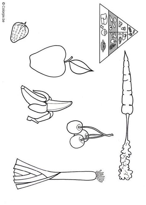 Coloring Page vegetables and fruit - free printable coloring pages