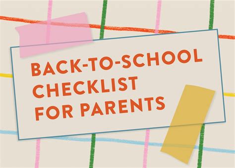 Back To School Checklist For Parents Tulsakids Magazine