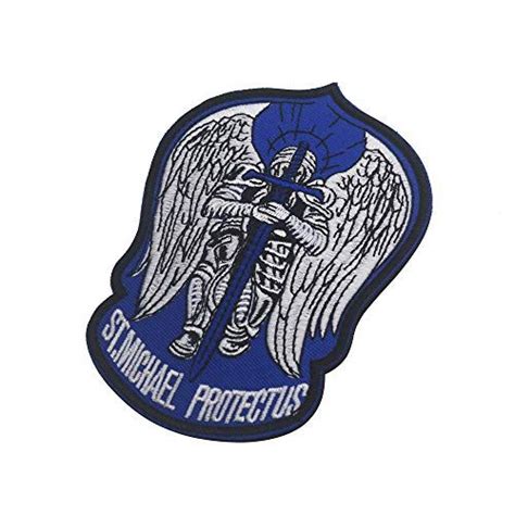 Stsaint Michael Protect Us Modern Morale Embroidered Patch Tactical