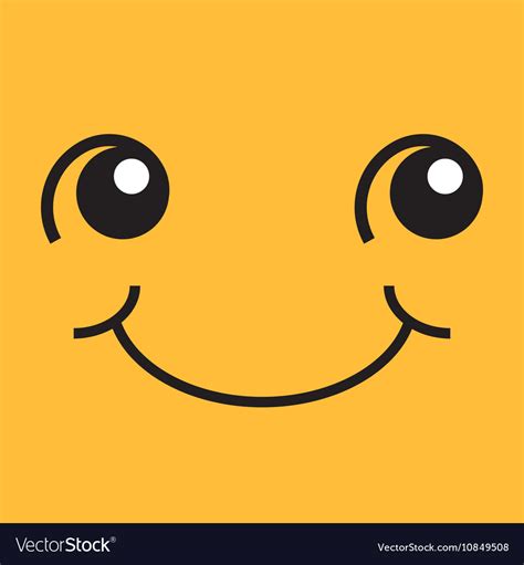 Smiling Face With Eyes And Mouth Royalty Free Vector Image