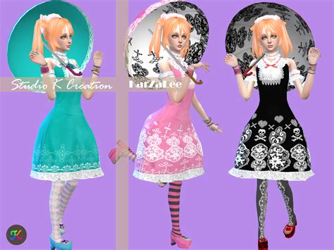 My Sims 4 Blog Bloody Lilith Lolita Dress Shoes And Umbrella By Karzalee