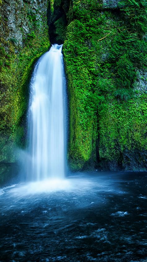 Photo Usa Wahclella Falls Oregon Crag Nature Waterfalls 1080x1920