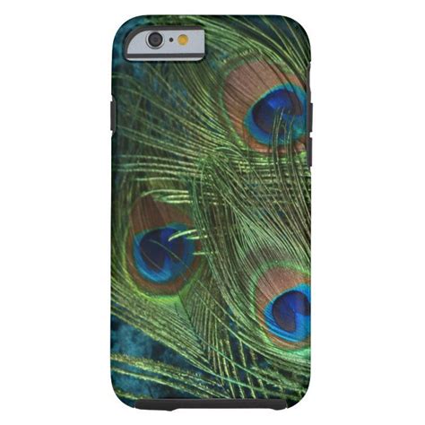An Iphone Case With Peacock Feathers On It