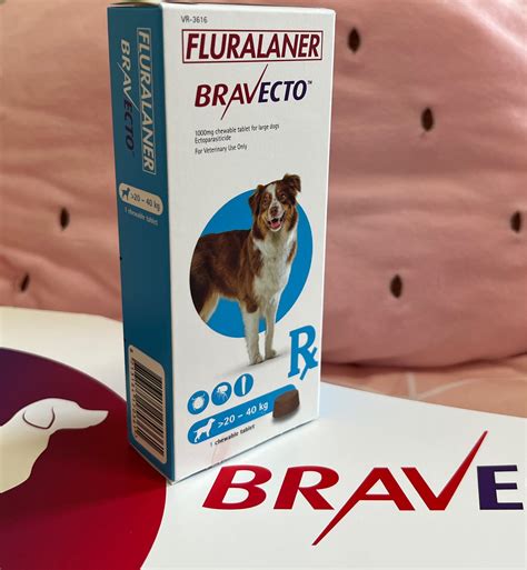 Fluralaner Bravecto 1000mg Chewable Tablet For Large Dogs 20 40 Kg