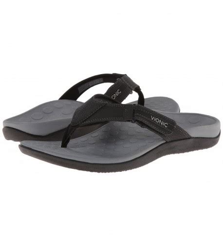 With Orthaheel Technology Mens Ryder Thong Sandals Black Co112ifidnn