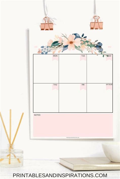 Pretty 2018 Calendar And Monthly Planner Free Printables Printables