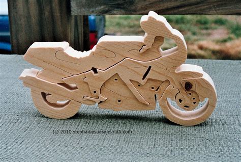 Pine Motorcycle Puzzle Wooden Puzzles Scroll Saw Jigsaw Projects
