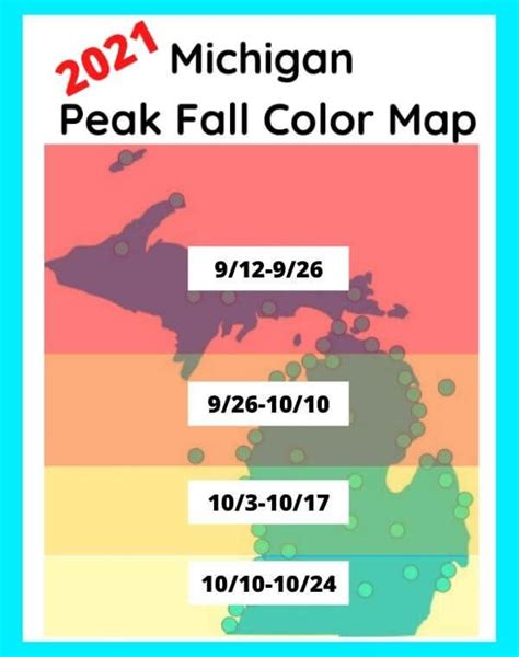 Michigan Peak Fall Color Map 2021 Fall Color In Michigan Fall