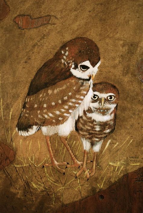 Burrowing Owls Painting By Richard Hinger Fine Art America