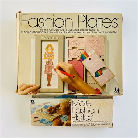Vtg 1978 Tomy Fashion Plates More Sets 1980s Girls Creative Clothing