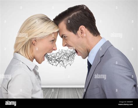 Business People Shouting At Each Other Stock Photo Alamy