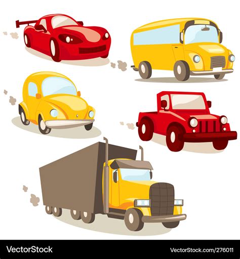 Cars And Trucks Royalty Free Vector Image Vectorstock