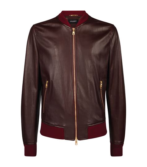 Dolce And Gabbana Multi Leather Bomber Jacket Harrods Uk