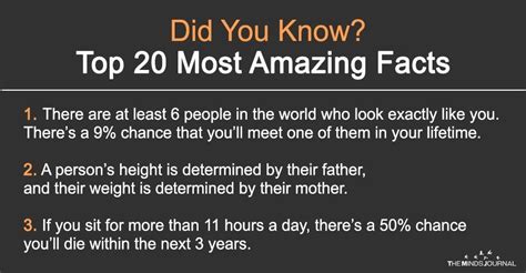 75 Most Amazing Facts That Will Blow Your Mind The Minds Journal