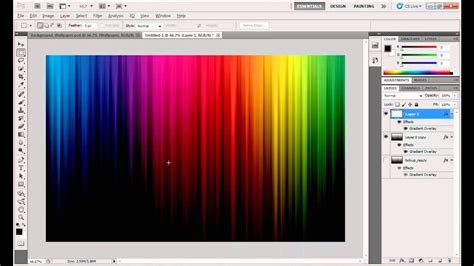 Create A Multi Color Rainbow Color Background In Adobe Photoshop Youtube