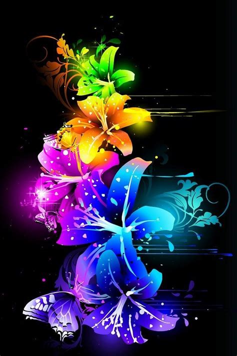 🔥 42 Neon Butterfly And Flowers Wallpaper Wallpapersafari