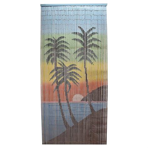 Bamboo Bead Curtain Tropical Sunset Siesta Uk
