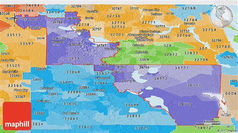 Political Shades Panoramic Map Of Zip Codes Starting With 347