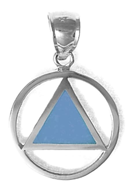 Alcoholics Anonymous Sterling Silver Aa Symbol Pendant With Etsy