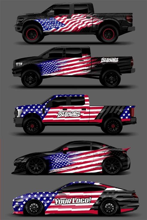 Ra American Flag Pack 1 Car Wrap Car Wrap Design American Flag