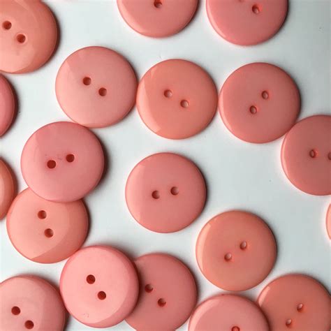 20 Hot Pink Buttons Pink Resin Buttons 23mm Pink Buttons Etsy Pink