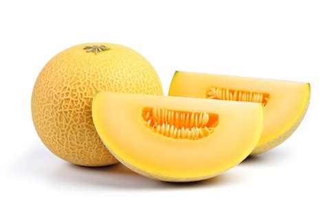 Premium Ai Image Melon Fruit Isolated On White Background