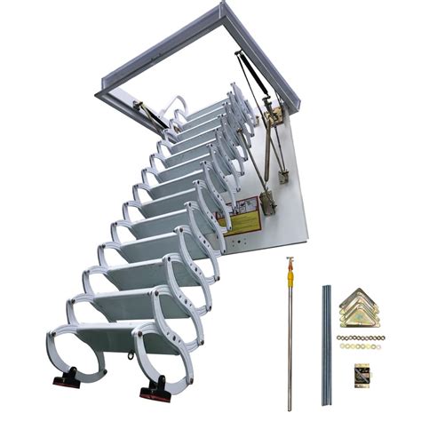 Buy Intbuying Attic Ceiling Ladder White Folding Loft Stairs Attic
