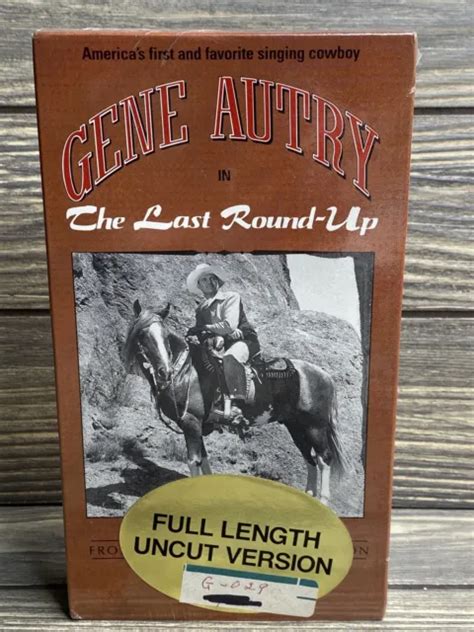 Vintage Vhs Tape The Last Round Up Gene Autry Flying A Pictures 1950 749 Picclick
