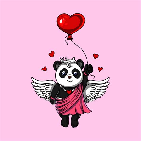 Panda Bear Love Heart Balloon Cute Panda Bear Torba Materiałowa