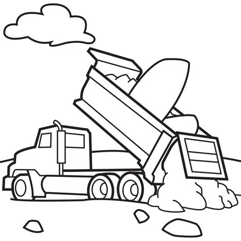 dump truck coloring pages    print