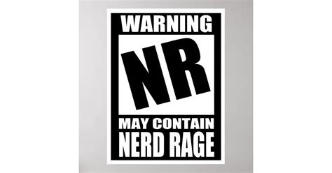 Nerd Rage Poster Zazzle