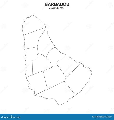 Political Map Of Barbados Isolated On Transparent Background Cartoon Vector Cartoondealer