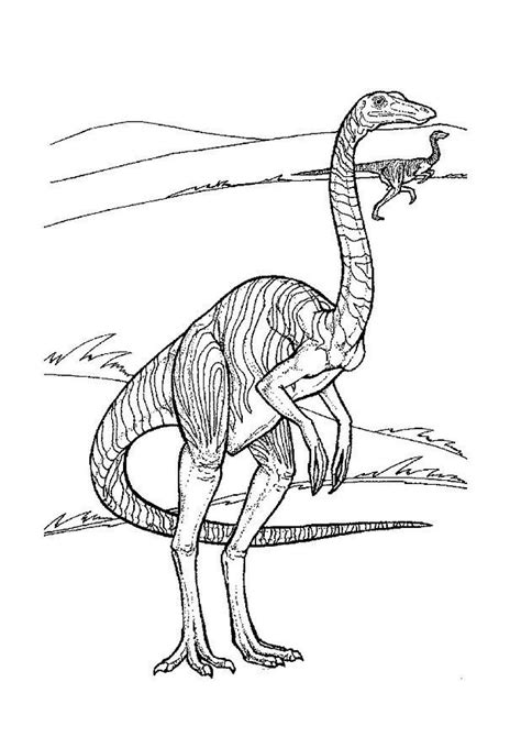 Gallimimus Dinosaur Coloring Pages - Free Download Math Worksheets