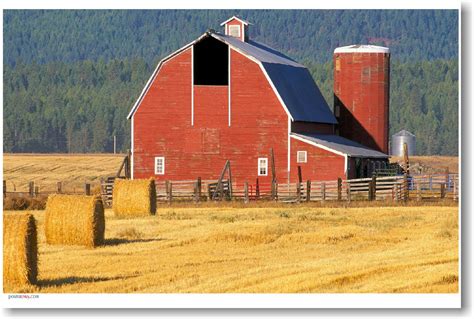 Originally used to house livestock and feed, barns are being reclaimed as habitats and pictured below, a design by architect michelle penn of authenticity, llc features a. American Farm - Big Red Barn Poster | eBay