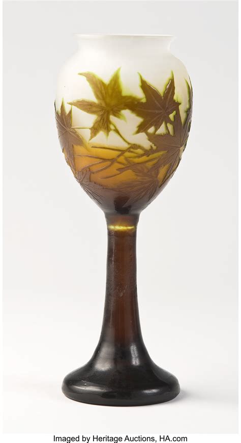 Emile GallÉ A Cameo Glass Chalice Form Vase Circa 1900 Marks Lot 75154 Heritage Auctions