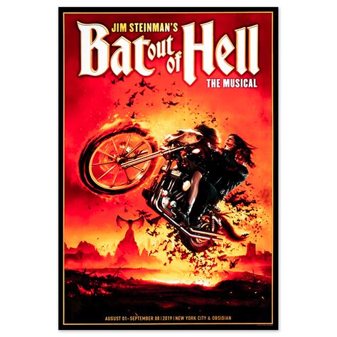 Bat Out Of Hell Lithograph Shop The Bat Out Of Hell The Musical
