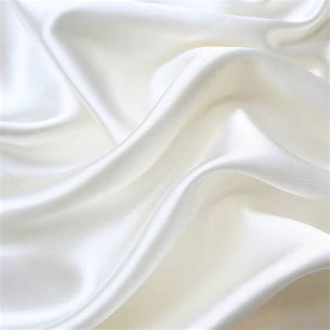 Solid White Faux Silk Fabric 52465