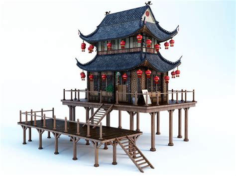 Chinese House 3d Model Cgtrader