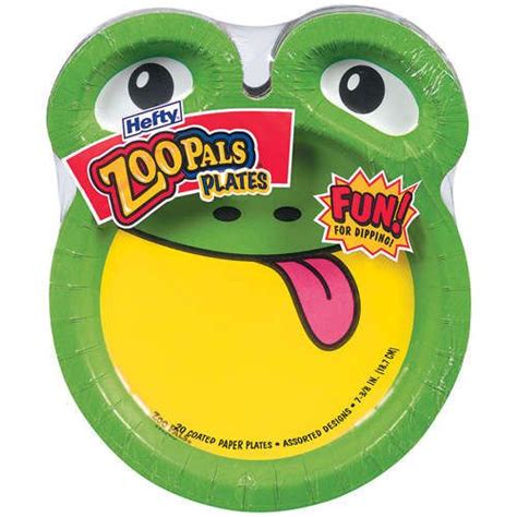 Hefty Pals Zoo Pals Variety Pack 7375 Paper Plates 20 Ct