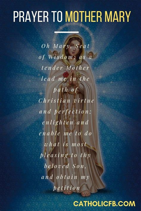 Powerful Prayer To Mother Mary For Blessings This Month Mother Mary Prayers Blessed Mother