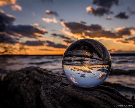 Sunset Crystal Ball Crystal Ball Crystals Photography